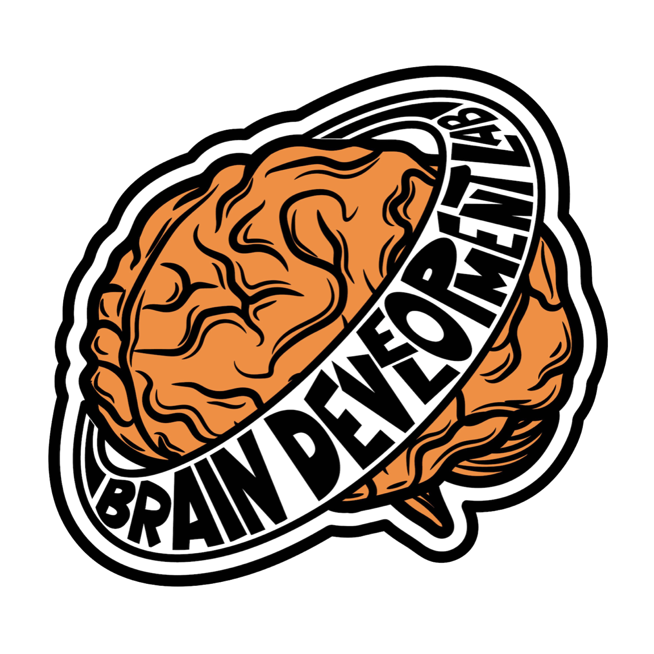 lab logo orange brain with orbiting lab name